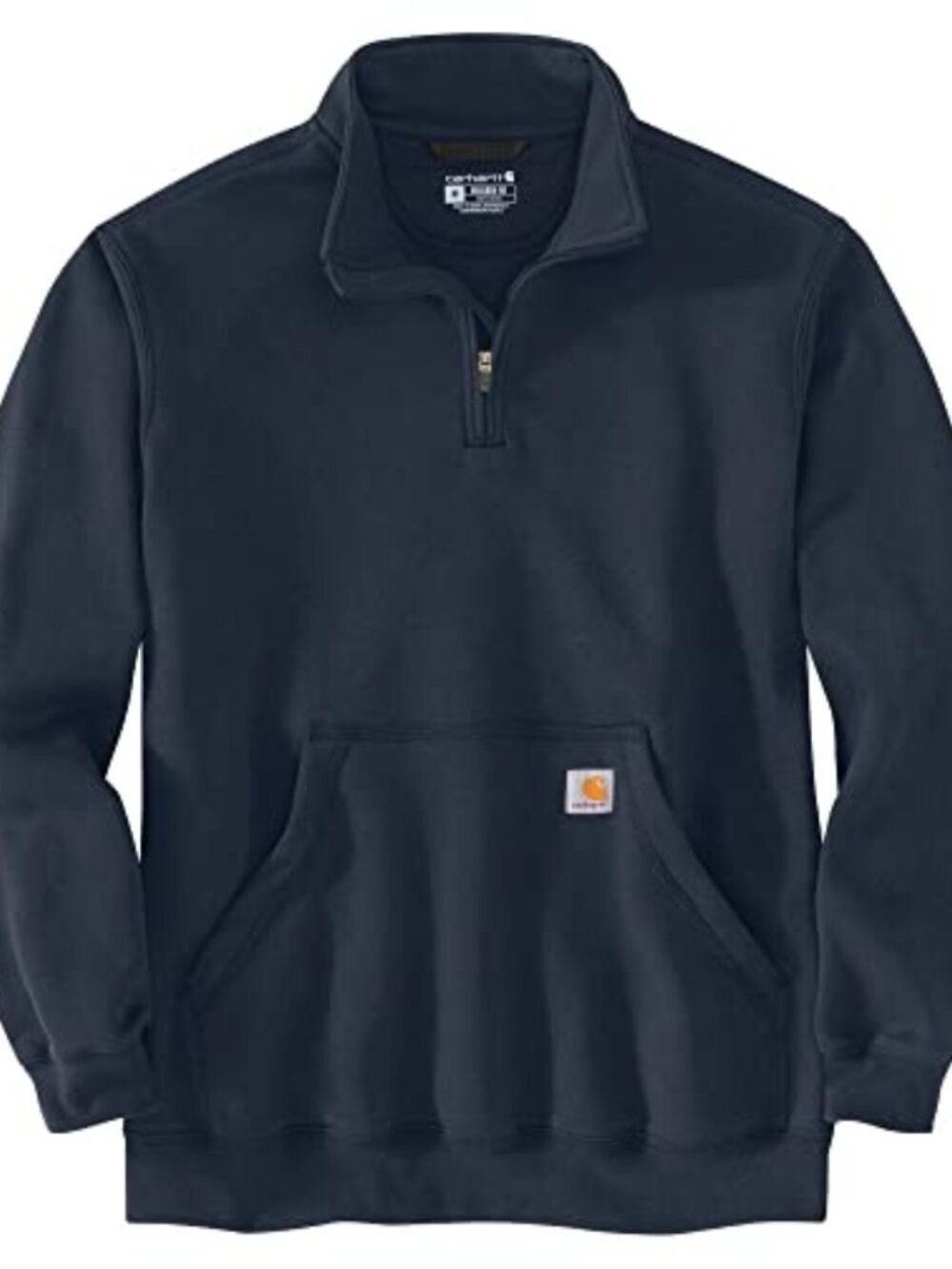 Loose Fit Midweight Quarter-Zip Mock-Neck Sweatshirt Pullover